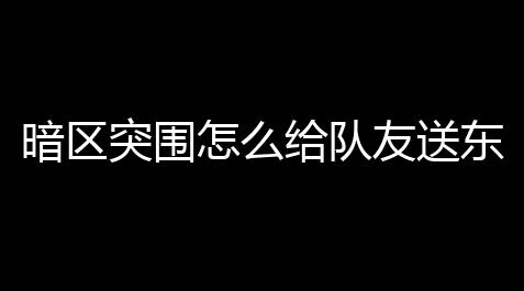 暗区突围怎么给队友送东西 (暗区突围怎么送金币)_鬼谷八荒荒炎号角辅助材料