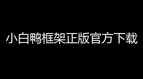 小白鸭框架正版官方下载_916忆梦云发卡网